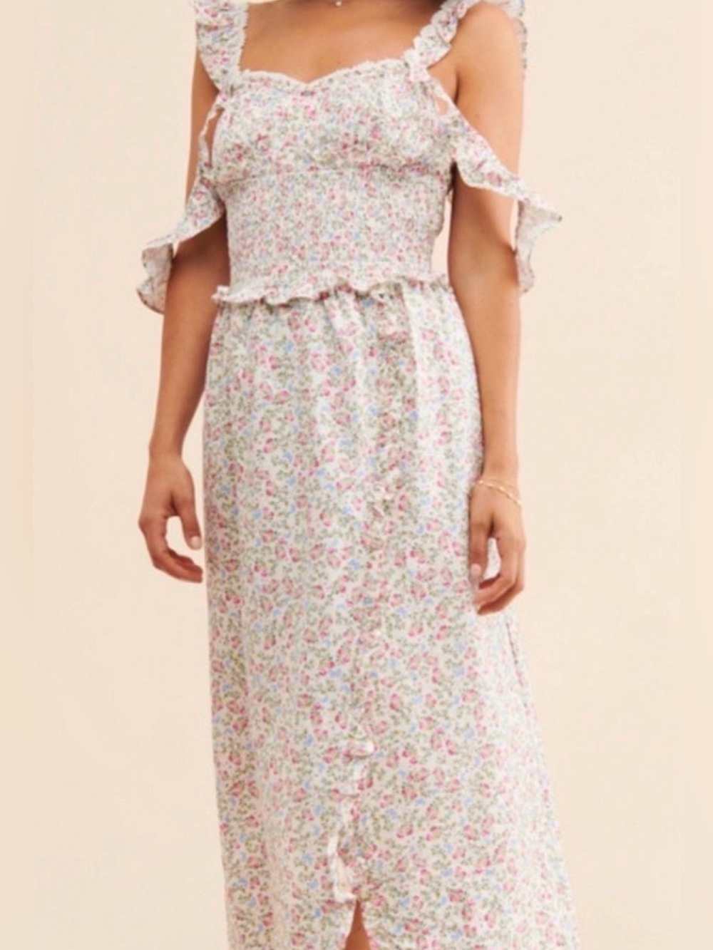 For Love & Lemons Amalfi Midi Dress, Size XS, NWOT
